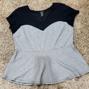 Torrid mesh peplum top